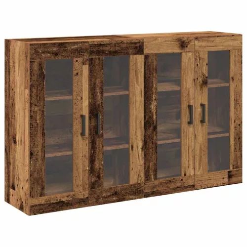 Fali Szekrények 2 pcs Régi fa 69,5 x 34 x 90 cm Faanyag