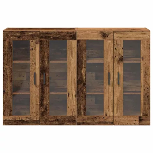 Fali Szekrények 2 pcs Régi fa 69,5 x 34 x 90 cm Faanyag