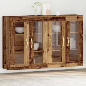 Fali Szekrények 2 pcs Régi fa 69,5 x 34 x 90 cm Faanyag