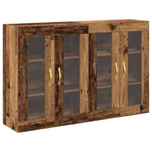 Fali Szekrények 2 pcs Régi fa 69,5 x 34 x 90 cm Faanyag