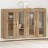 Fali Szekrények 2 pcs kézműves tölgy 69,5 x 34 x 90 cm Faanyag