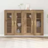 Fali Szekrények 2 pcs kézműves tölgy 69,5 x 34 x 90 cm Faanyag