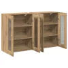 Fali Szekrények 2 pcs kézműves tölgy 69,5 x 34 x 90 cm Faanyag