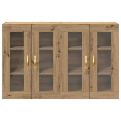 Fali Szekrények 2 pcs kézműves tölgy 69,5 x 34 x 90 cm Faanyag