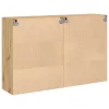 Fali Szekrények 2 pcs kézműves tölgy 69,5 x 34 x 90 cm Faanyag