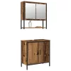 Fürdőszoba bútor szett 2 pcs Barna 60 x 30 x 60 cm Faanyag
