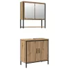 Fürdőszoba bútor szett 2 pcs Barna 60 x 30 x 60 cm Faanyag