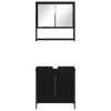 Fürdőszoba bútor szett 2 pcs Fekete 60 x 30 x 60 cm Faanyag
