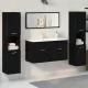 Fürdőszobabútor Szett 4 pcs Fekete tölgy 41 x 38.5 x 46 cm