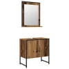 Fürdőszoba bútor szett 2 pcs Barna 60 x 33 x 60 cm Faanyag