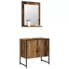 Fürdőszoba bútor szett 2 pcs Barna 60 x 33 x 60 cm Faanyag