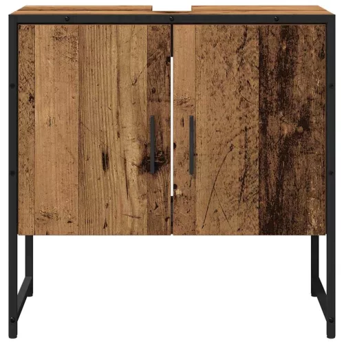Fürdőszoba bútor szett 2 pcs Barna 60 x 33 x 60 cm Faanyag