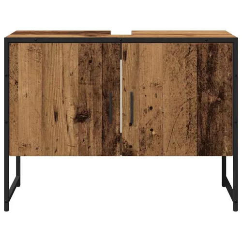 Fürdőszoba bútor szett 2 pcs Barna 80 x 33 x 60 cm Faanyag