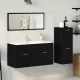 Fürdőszobabútor szett 3 pcs Fekete tölgy 90 x 38.5 x 46 cm