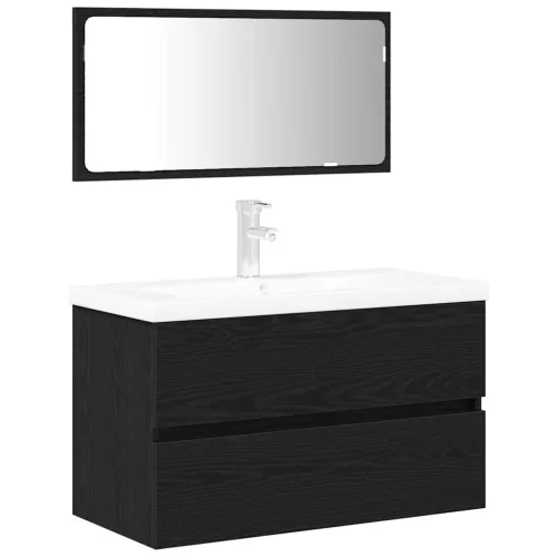 Fürdőszoba bútor szett 3 pcs Musta tammi 80 x 38.5 x 45 cm