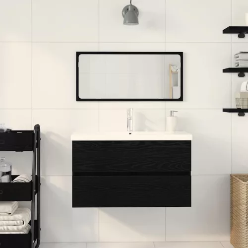 Fürdőszoba bútor szett 3 pcs Musta tammi 80 x 38.5 x 45 cm
