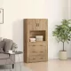 Magas Szekrény fiókkal kézműves tölgy 80 x 33 x 150 cm Faanyag