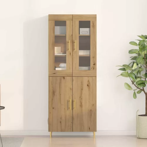 Magasfiú 2 pcs kézműves tölgy 69.5 x 34 x 180 cm Faanyag