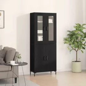 Magasfiú 2 pcs Musta tammi 69.5 x 34 x 180 cm Faanyag
