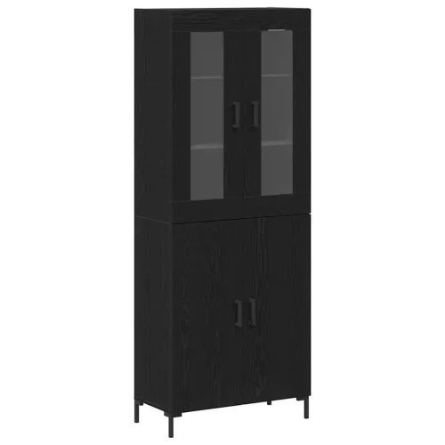 Magasfiú 2 pcs Musta tammi 69.5 x 34 x 180 cm Faanyag