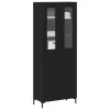 Magasfiú 2 pcs Musta tammi 69.5 x 34 x 180 cm Faanyag