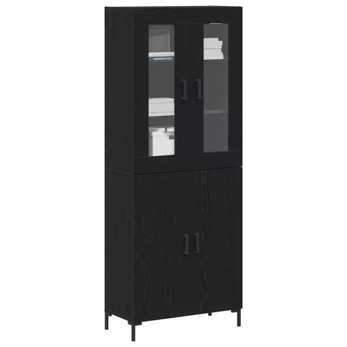 Magasfiú 2 pcs Musta tammi 69.5 x 34 x 180 cm Faanyag