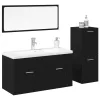 Fürdőszobai Bútor Szett 4 pcs Fekete tölgy 90 x 38,5 x 50 cm