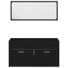 Fürdőszobai Bútor Szett 4 pcs Fekete tölgy 90 x 38,5 x 50 cm