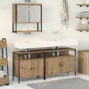 Fürdőszoba bútor szett 3 pcs Barna 80 x 30 x 60 cm Faanyag