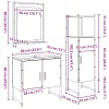 Fürdőszoba bútor szett 3 pcs Barna 33 x 33 x 102.5 cm Faanyag