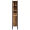 Fürdőszoba bútor szett 3 pcs Barna 33 x 33 x 185.5 cm Faanyag