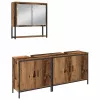 Fürdőszoba bútor szett 3 pcs Barna 80 x 30 x 44 cm Faanyag