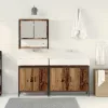 Fürdőszoba bútor szett 3 pcs Barna 80 x 30 x 44 cm Faanyag