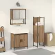 Fürdőszoba bútor szett 3 pcs Barna 33 x 33 x 102.5 cm Faanyag