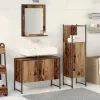 Fürdőszoba bútor szett 3 pcs Barna 33 x 33 x 102.5 cm Faanyag