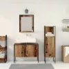 Fürdőszoba bútor szett 3 pcs Barna 33 x 33 x 102.5 cm Faanyag