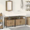 Fürdőszobai Mosdószekrények 3 pcs Barna 80 x 30 x 60 cm Faanyag