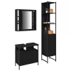 Fürdőszobai Szekrény Szett 3 pcs Musta tammi 33 x 33 x 185.5 cm