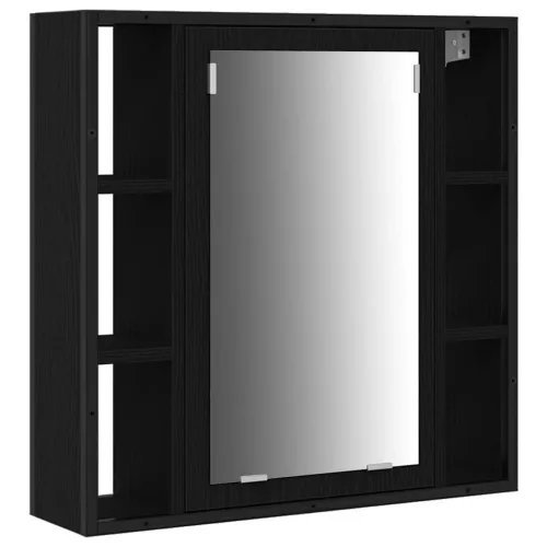 Fürdőszobai Szekrény Szett 3 pcs Musta tammi 33 x 33 x 185.5 cm