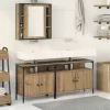 Fürdőszobai Mosdószekrények 3 pcs Barna 80 x 30 x 60 cm Faanyag