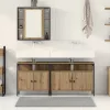 Fürdőszobai Mosdószekrények 3 pcs Barna 80 x 30 x 60 cm Faanyag