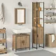Fürdőszoba bútor szett 3 pcs Barna 33 x 33 x 185.5 cm Faanyag