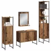 Fürdőszoba bútor szett 4 pcs Barna 33 x 33 x 185.5 cm Faanyag