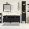 Fürdőszoba bútor szett 4 pcs Musta tammi 33 x 33 x 185.5 cm