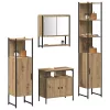Fürdőszoba bútor szett 4 pcs kézműves tölgy 33 x 33 x 185.5 cm