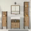 Fürdőszoba bútor szett 4 pcs kézműves tölgy 33 x 33 x 185.5 cm