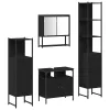 Fürdőszoba bútor szett 4 pcs Musta tammi 33 x 33 x 185.5 cm