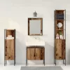 Fürdőszoba bútor szett 4 pcs Barna 33 x 33 x 185.5 cm Faanyag