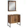Fürdőszoba bútor szett 4 pcs Barna 33 x 33 x 185.5 cm Faanyag