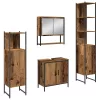 Fürdőszoba bútor szett 4 pcs Barna 33 x 33 x 185.5 cm Faanyag